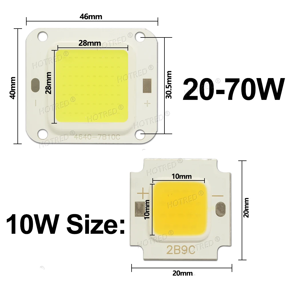 LED COB Chip 10W 20W 30W 50W 70W 100W DC30V 36V Backlight Diode Cold  Warm White Street Lamp Matrix For DIY Flood Light Bulbs