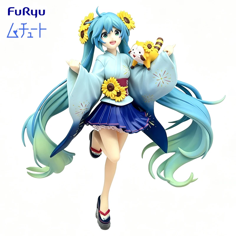 フリュー-ムチュテ-初音ミク×ラスカ-初音ミク-サマーフェスティバルver-pvc-17cm-アニメアクションフィギュアモデルコレクション玩具