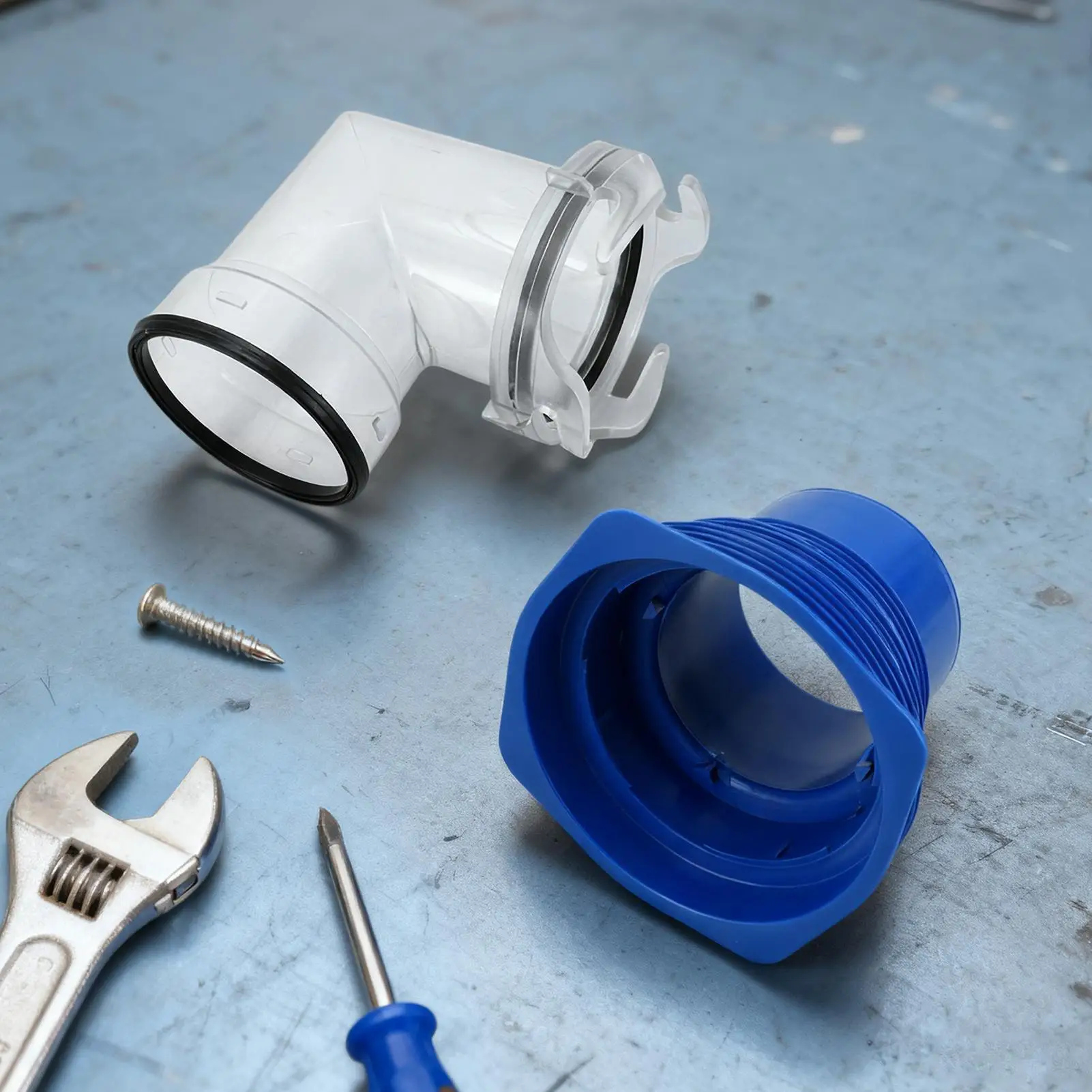 

RV Sewer Adapter Clear Sewer Waste Elbow with 4-in-1 Adapter Trailer Waste Pipe Connector for RV Trailer Truck Motorhome Camping