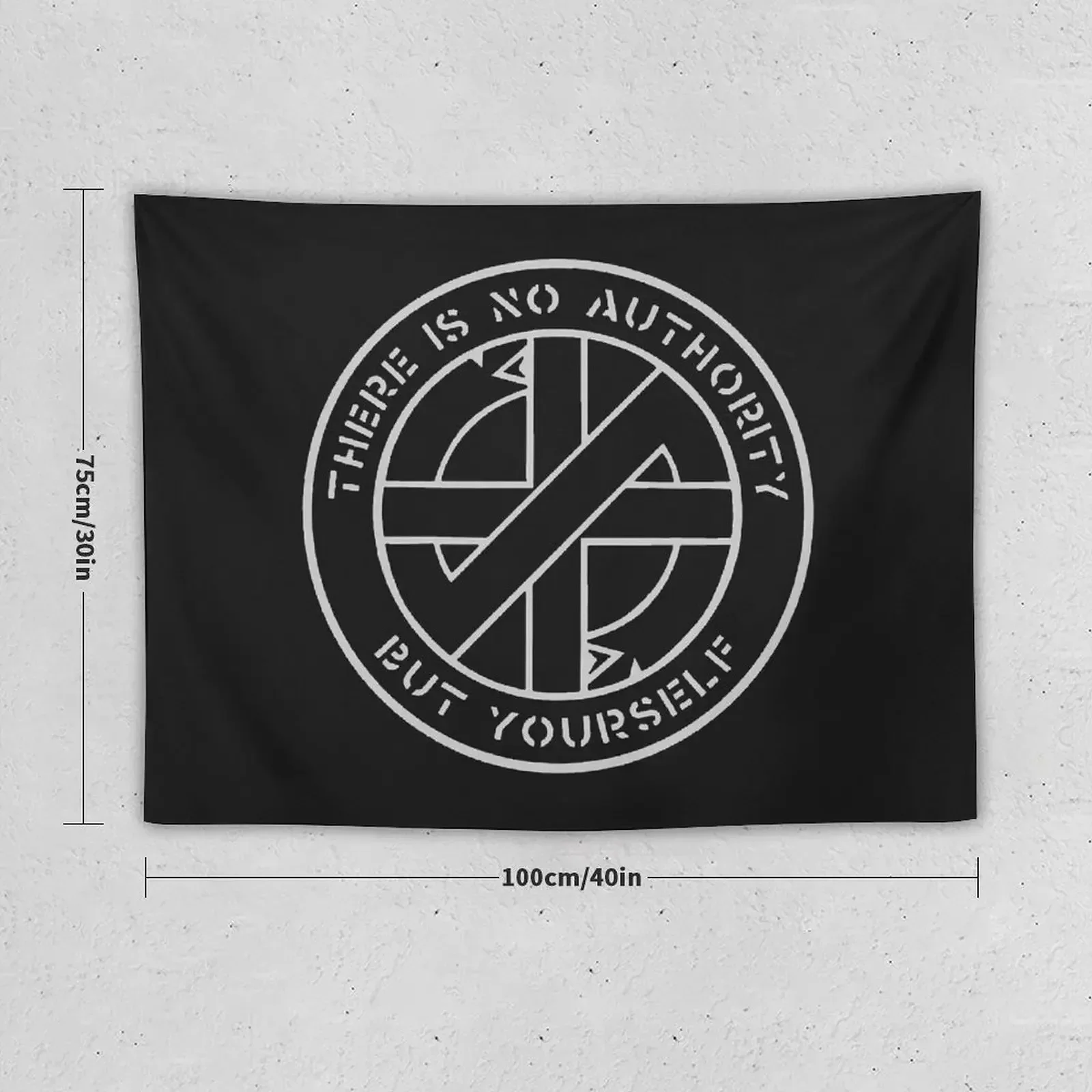 Crass - There Is NoAuthority But Yourself Premium T-Shirt Tapestry Wallpapers Home Decor Aesthetic Room Decors Tapestry