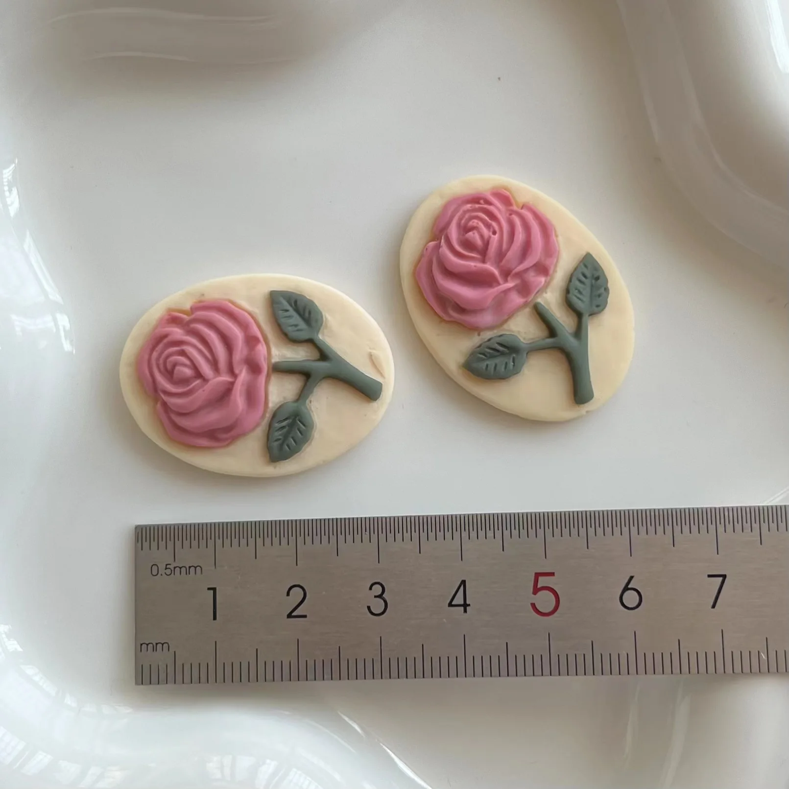 5 buah miniso seri bunga kartun resin cabochons pipih diy bahan kerajinan perhiasan membuat pesona