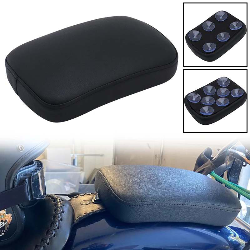 Universal New Motorcycle Black Suction Cup Rear Pillion Passenger Pad Seat For Harley 883 1200 48 Choppers Bobber