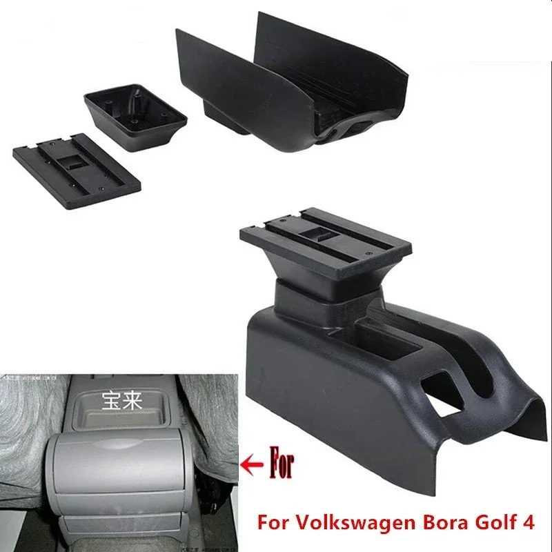 For Volkswagen Bora Golf 4 Car Armrest Interior Parts Center Storage box with USB LED