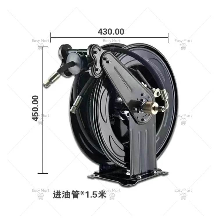 35m High Pressure Water Drum Winder Automatic Telescopic Pipe Reel Steel Wire Water Pipe Empty Disk Car Wash Machine
