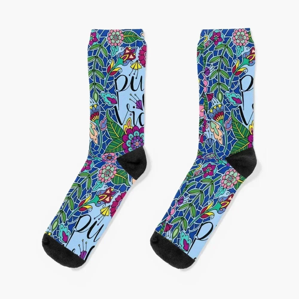 

Pura Vida || Costa Rica || Lettering || Quote Socks summer luxe Novelties christmass gift Socks Women Men's