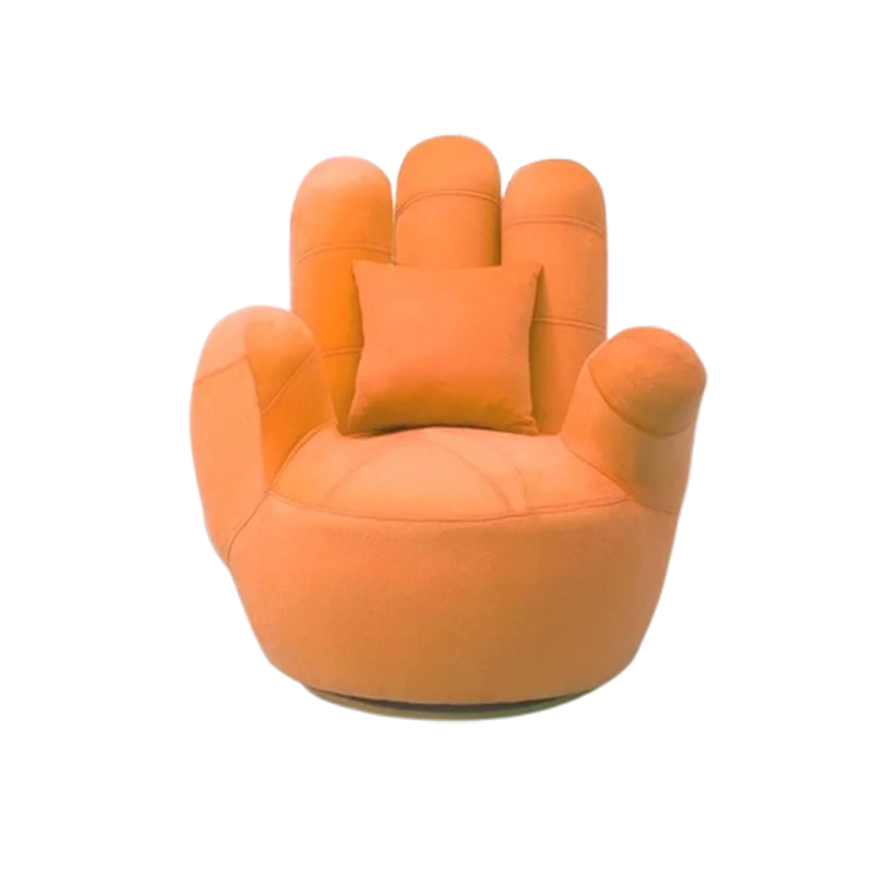 Orange High Back Sofa Italian Minimalist Villa Room Fluffy Sofa Floor Designer Divano Da Soggiorno Furniture Living Room