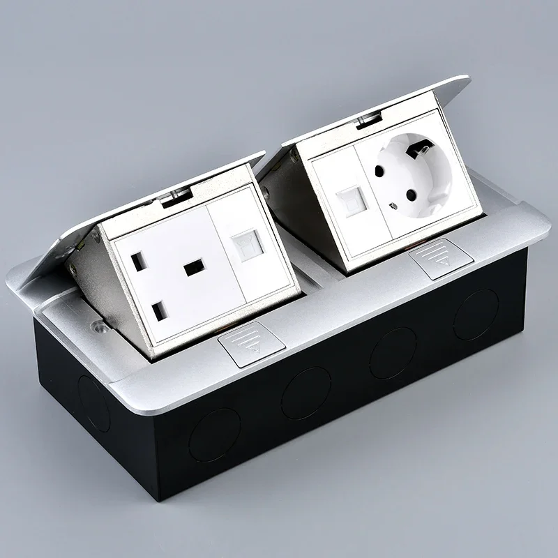 Imagem -05 - Soquete de Mesa Elétrico com Tampa de Carregamento Usb Slow Pop up Outlet eu Socket para Sala de Reunião 120x220 mm