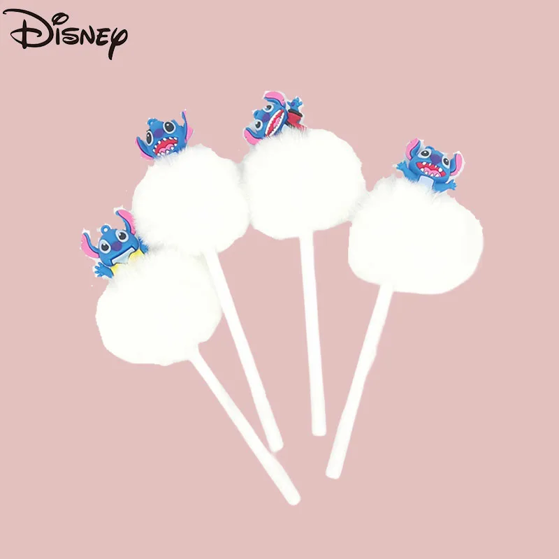 Disney Anime Gel Pen Stitch Kawaii Plush Ball Point Pens Girl Neutral Pens Signature Pen Students School Stationery Supplies