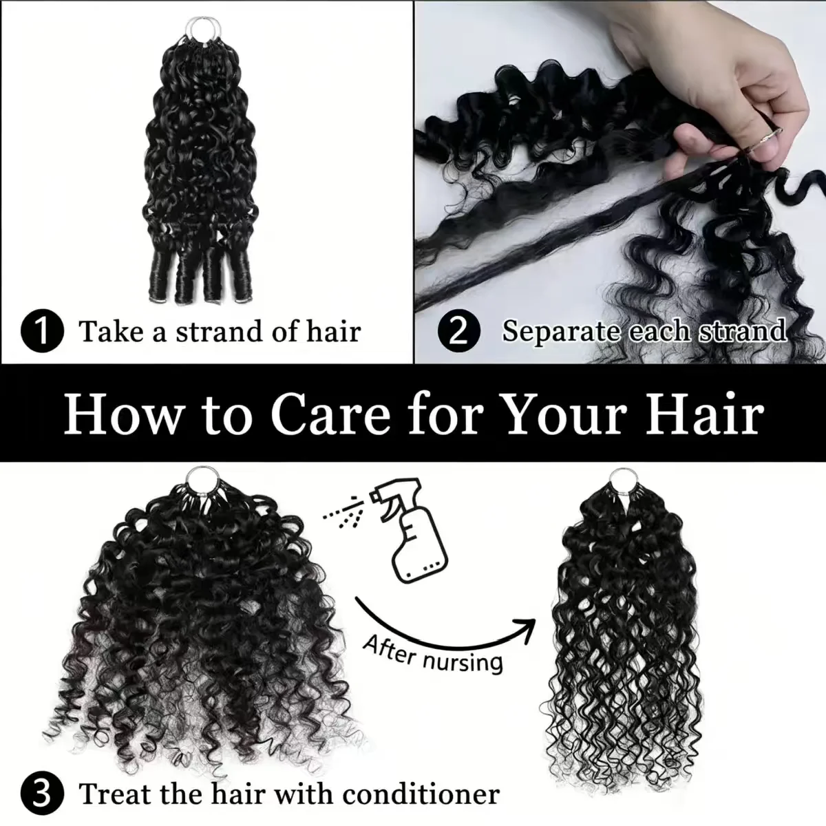 Miracle Knots Crochet 100% Human Hair Burmese Curly Crochet Hair Deep Wave Pre-Separated Feather Human Hair Extensions Pixie Curly Body Wave image 6