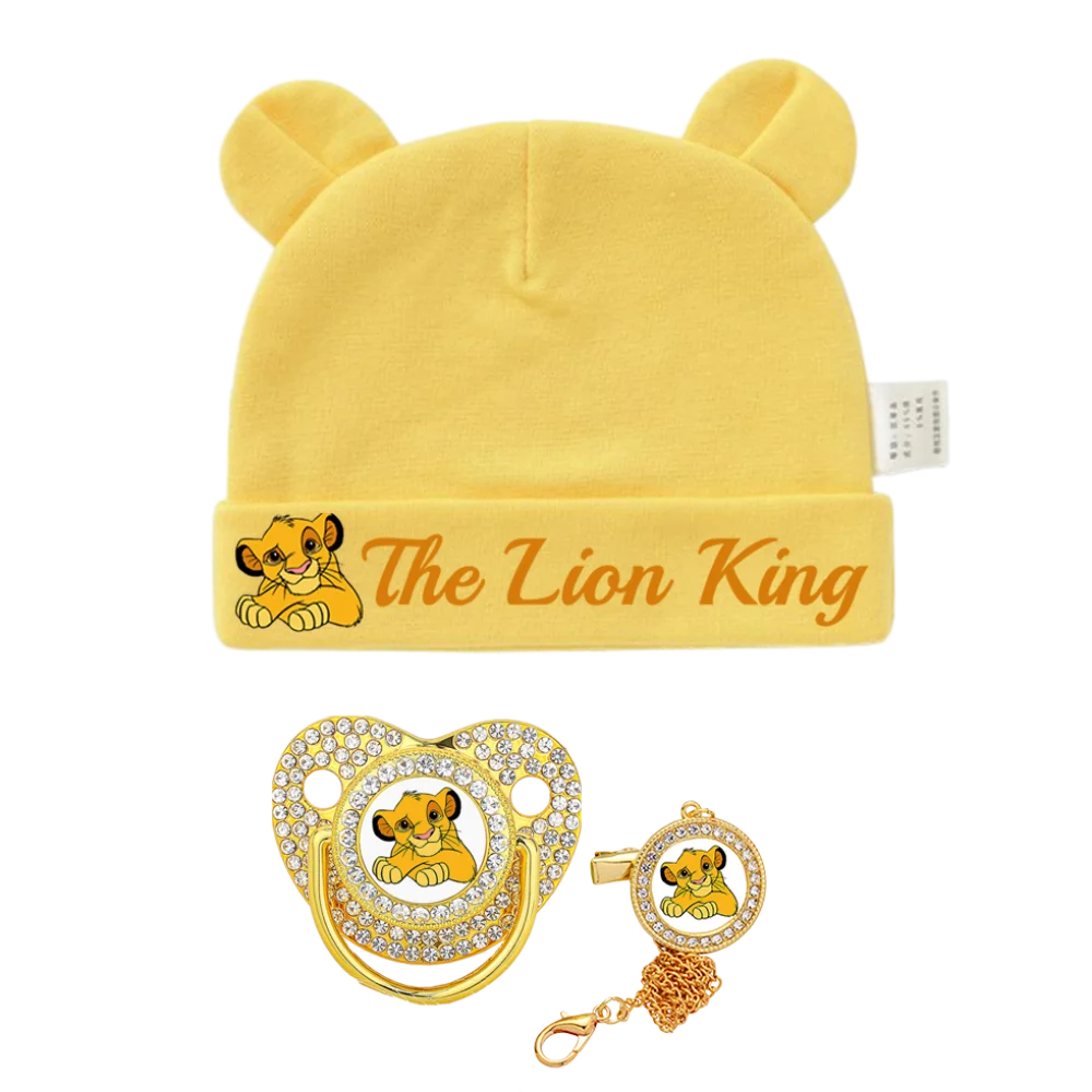 

Baby Cartoon Stickers Pacifier Newborn Sleep Soother Comfort Nipple and baby cap for 0-12M