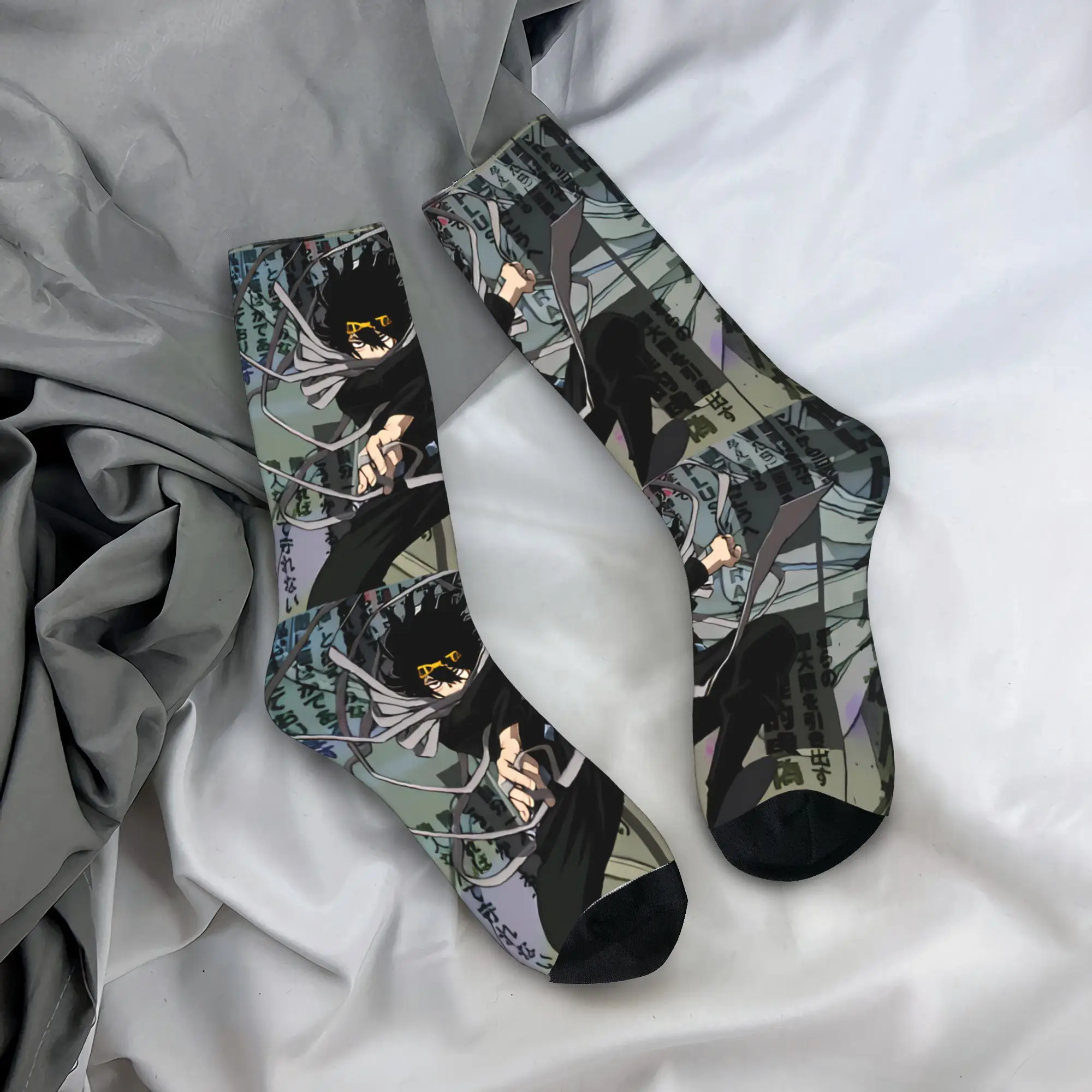 Aizawa Shota Collage Socks  Gothic Stockings Men Breathable Climbing Socks Winter Design Non Slip Socks