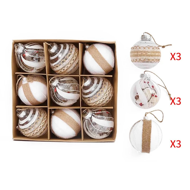 

New Handmade Lace Christmas Ball Holiday Birthday Venue Layout Gift Ball Creative Design Exquisite Christmas Ball