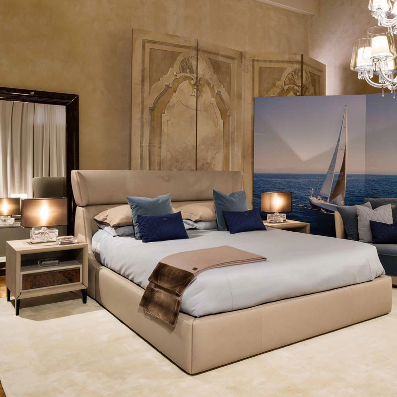 

popular design soft fabric or leather king & queen sizes bedroom beds luxury hotel double size bed