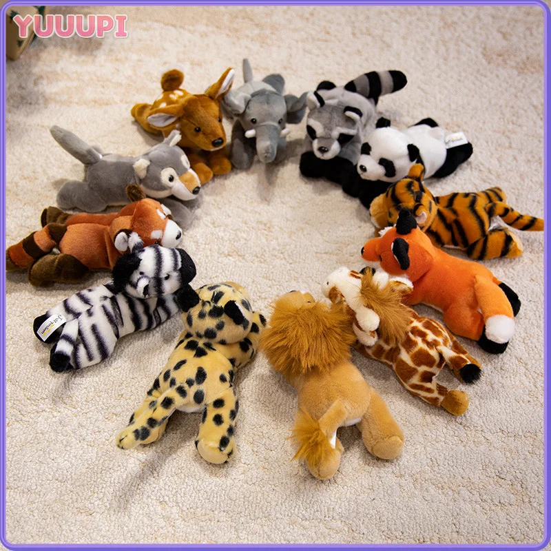 

Kawaii Jungle Animal Plush Toys Stuffed Forest Animals Dog Zebra Elephant Lion Fox Giraffe Children Toys Doll for Birthday Gifts