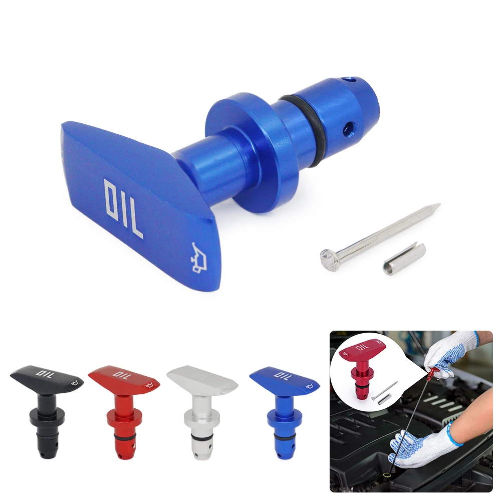

Universal Car Oil Dipstick Pull Handle Engine Oil Pullhandle Aluminum Billet Auto Replacement Modification Decoration