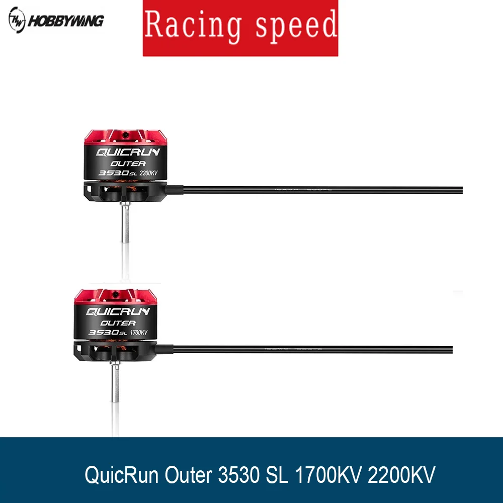 HobbyWing QuicRun Outer 3530 SL 1700KV 2200KV Sensorless Brushless Motor For 1/10 1/12 RC Car