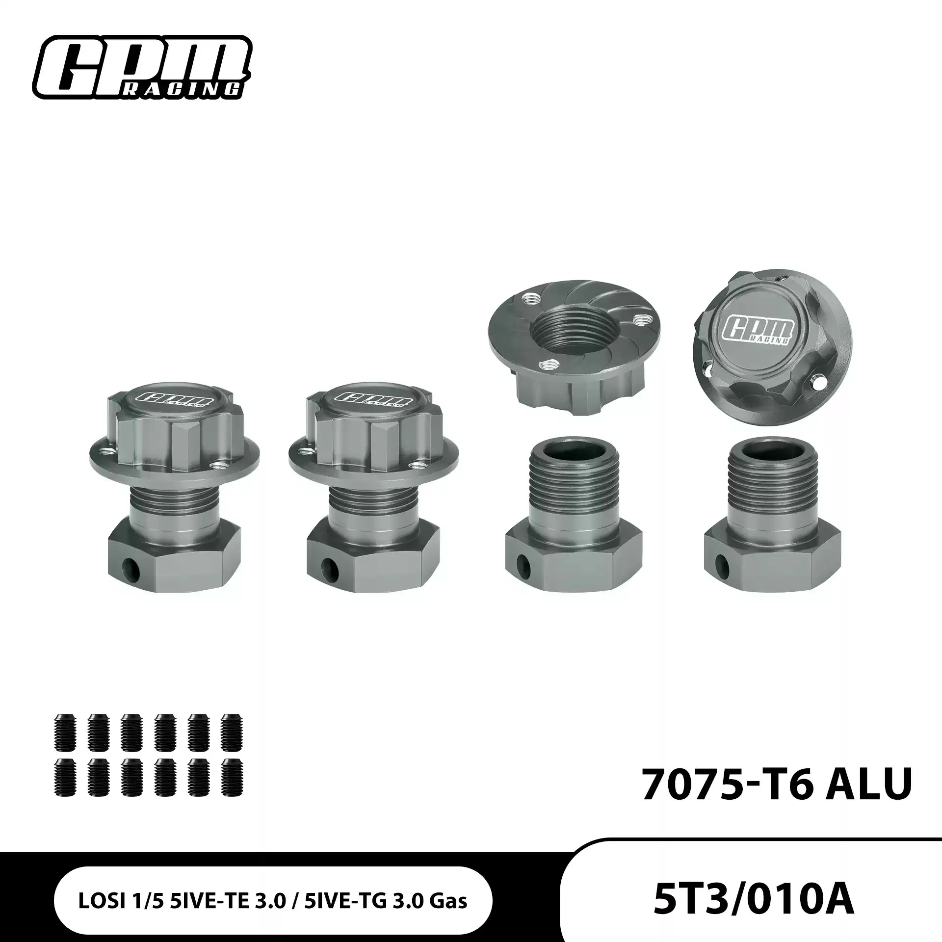 LOSI 5T 3.0 Oil Electric Car Universal Aluminum Alloy 7075 Wheel Lock and Hexagonal Adapter