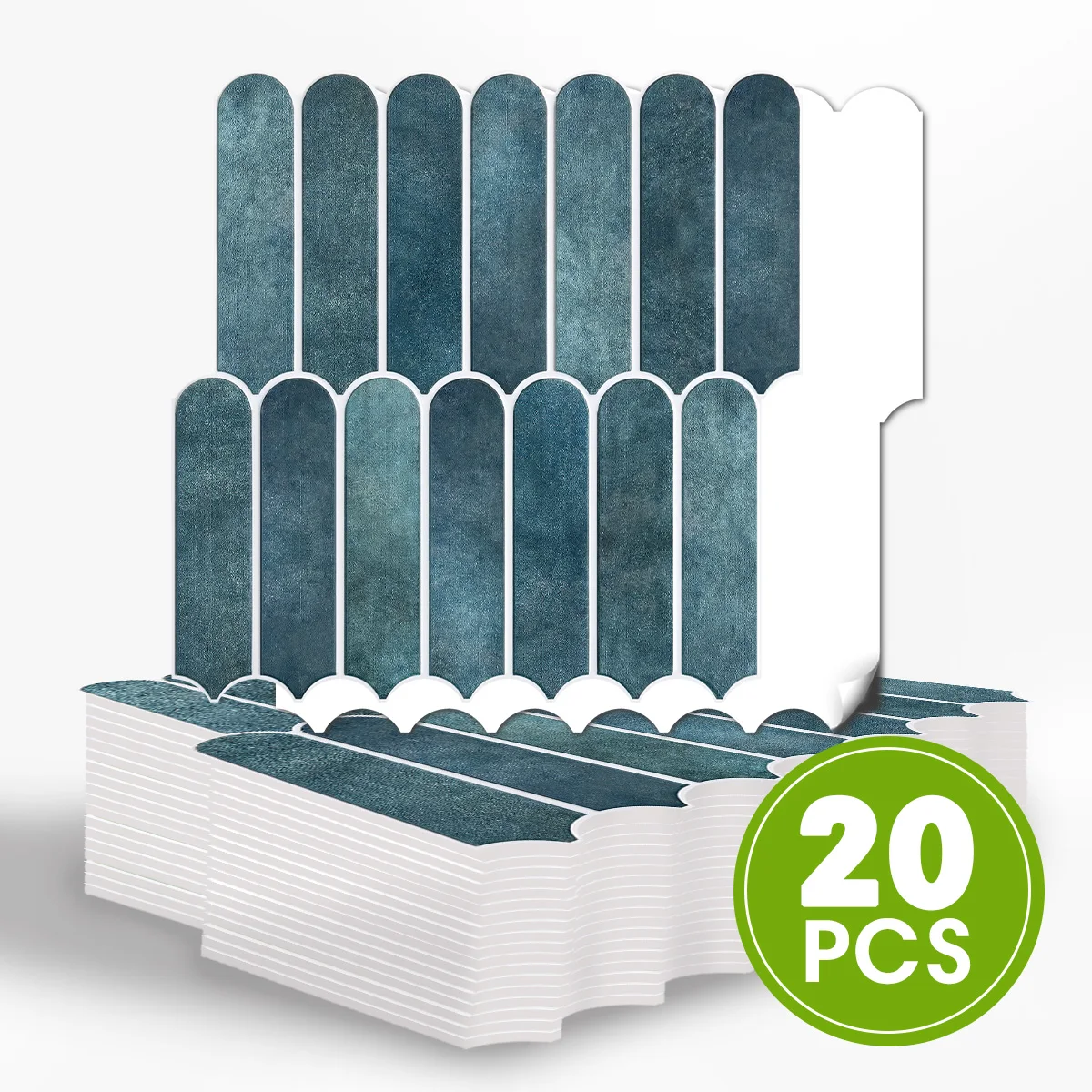 

20 упаковок настенных панелей с матовой рыбой и наклейкой, водонепроницаемые, 11,8 x 11,8 дюйма, для кухни, декора стен спальни, автофургона, обоев