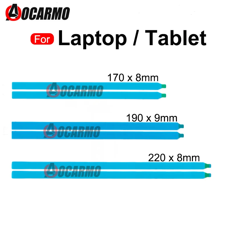 

2Pcs/Lot For Laptop / Macbook Tablet Series Back Battery Adhesive Glue Sticker 8mm x 170mm 9*190mm 8x220mm