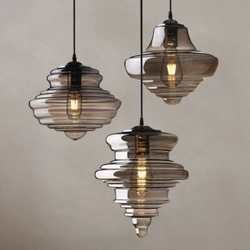 Glass Chandelier Dining Room Light Luxury Modern Bedside European Creative Staircase Lamp Bedroom Commercial Industrial Style