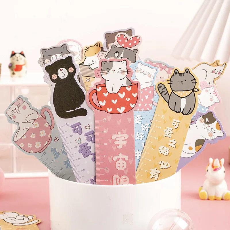 20 Stuks Kawaii Cartoon Kat Thema Bladwijzer Creativiteit Decoratief Briefpapier Leesmerk