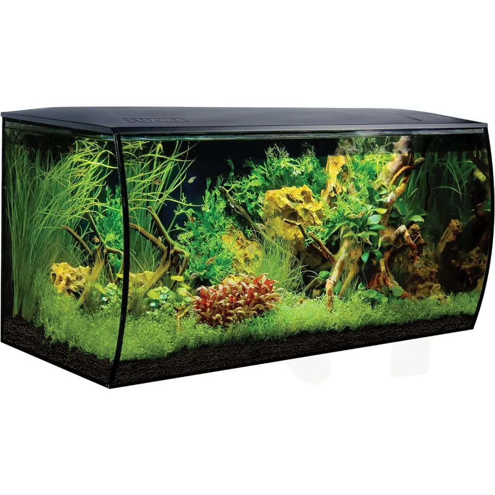 

32.5 Aquarium Kit - Fish Tank for Fish & Plants - Comes With LED Lights System Fishbowl Aquatic Pet Supplies Products Home