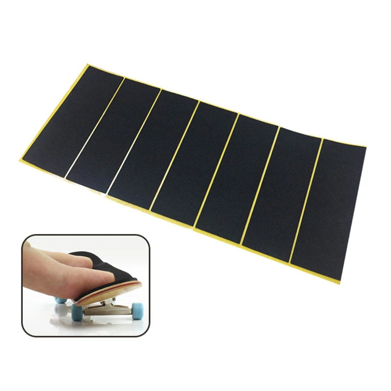 10PCS Wooden Fingerboard Deck Uncut Tape Stickers Black Foam Grip Tape Stickers