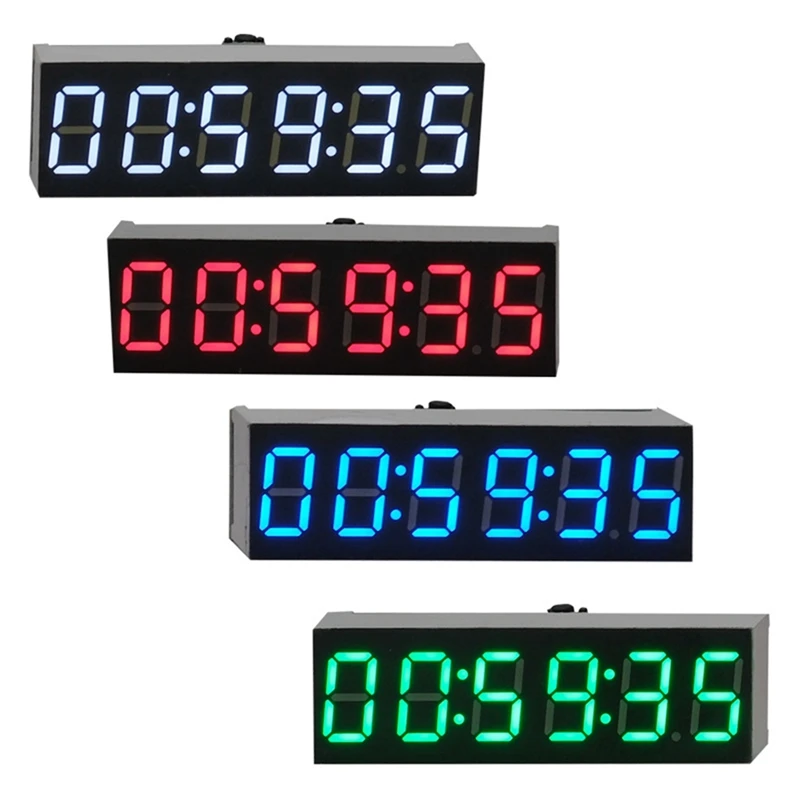 0.36 Inch 6-Bit Clock LED Digital Electronic Clock W Second Display Module Power Off Memory Brightness Adjustment