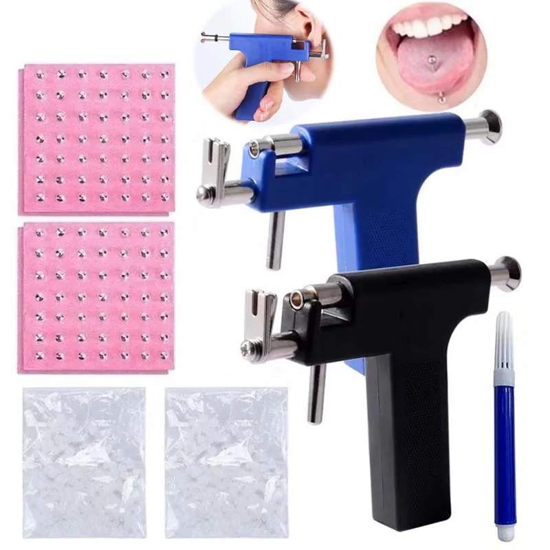 Professional Ear Piercing Gun Kit with 98pcs Stainless Steel Ear Studs-Safety Gun Piercing