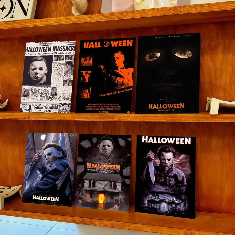 Movie Halloween Michael Myers Horror   Self-adhesive Art Poster Whitepaper Prints Posters Artwork Aesthetic Art Wall Painting