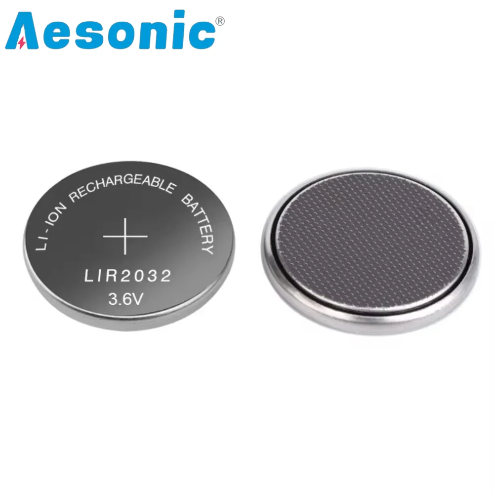 10pcs/lot LIR2032 3.6V 45mAh Rechargeable Battery Lithium Button Batteries for Watch Computer Remote LIR 2032 Replaces CR2032