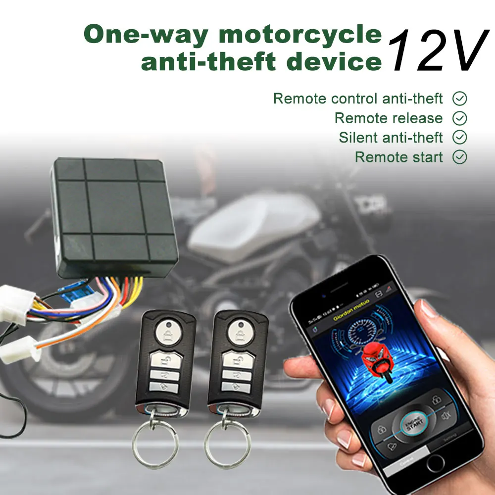 

12V Remote Control Anti-theft Car Alarm Automobiles Security Protection with 2 remote