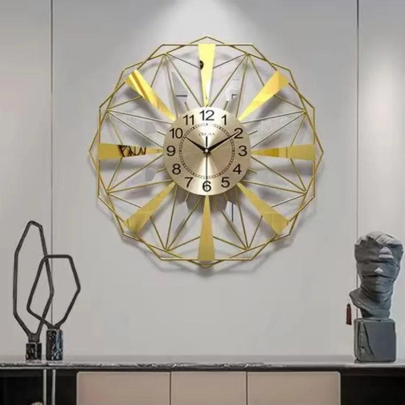 

60cm Large Dropshipping 2025 Luxury Wall Hanging Decorative Watch Clock Home House Decor Living Room Quartz Silent