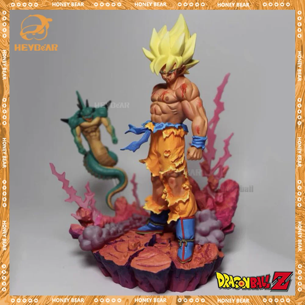 

Фигурка Dragon Ball 15 см, фигурка Сон Гоку, аниме фигурки Shenron Super Saiyan Son Goku, статуэтка, искусственная коллекция, орнамент, игрушки, подарки