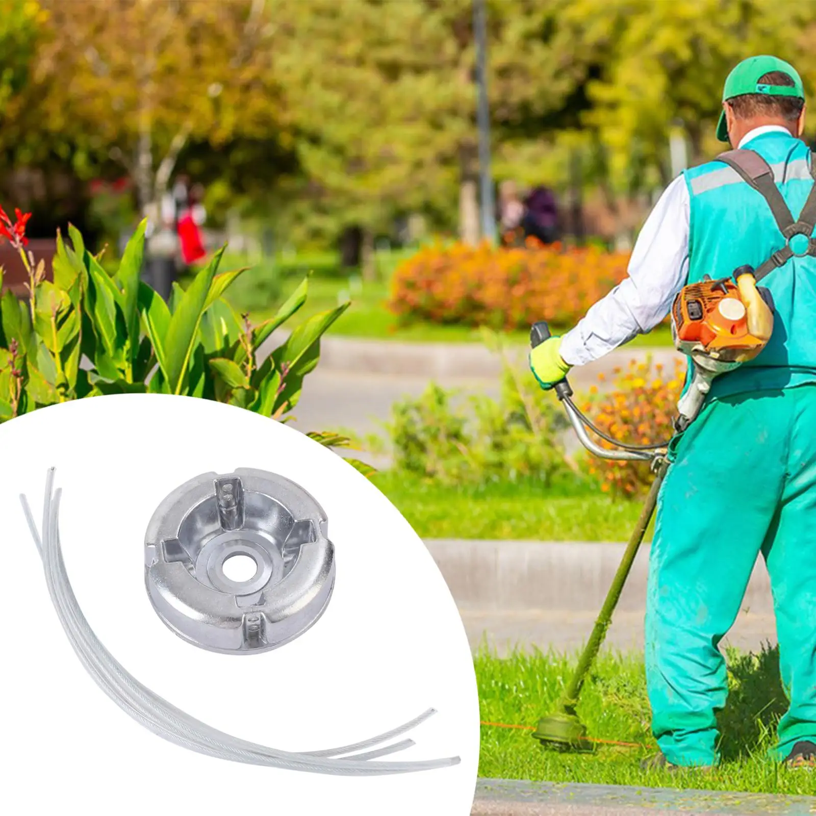 Testa per tagliaerba in metallo Attacco resistente all'usura Testa per tosaerba per sgrassaggio del prato Utensili elettrici da giardino per patio Attrezzo da giardinaggio