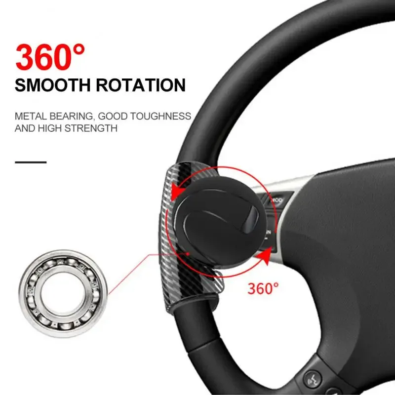 Turning Steering Wheel Booster Spinner Knob Ball Shaped 360 Degree Rotation Silicone Bearing Power Handle Assistanter