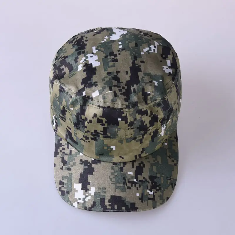 New Camouflage Baseball Cap Hat Men Women Tactical Flat Cap Hat Unisex Fashion Sport Camping Hiking Sunhat Sunscreen Sun Cap Hat