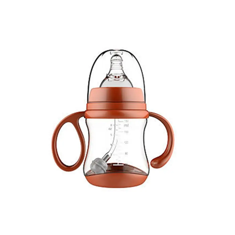 

Портативная безопасная ширококалиберная силиконовая бутылочка для кормления детей, фруктовый сок, уход за молоком, детская бутылочка с ручкой, бутылочка для соски