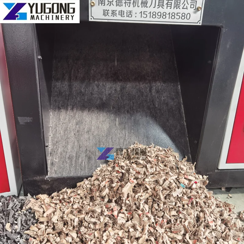 Automatic Plastic Shredder Machines Industrial Heavy Duty Single Shaft Steel Shredder Wood Crusher
