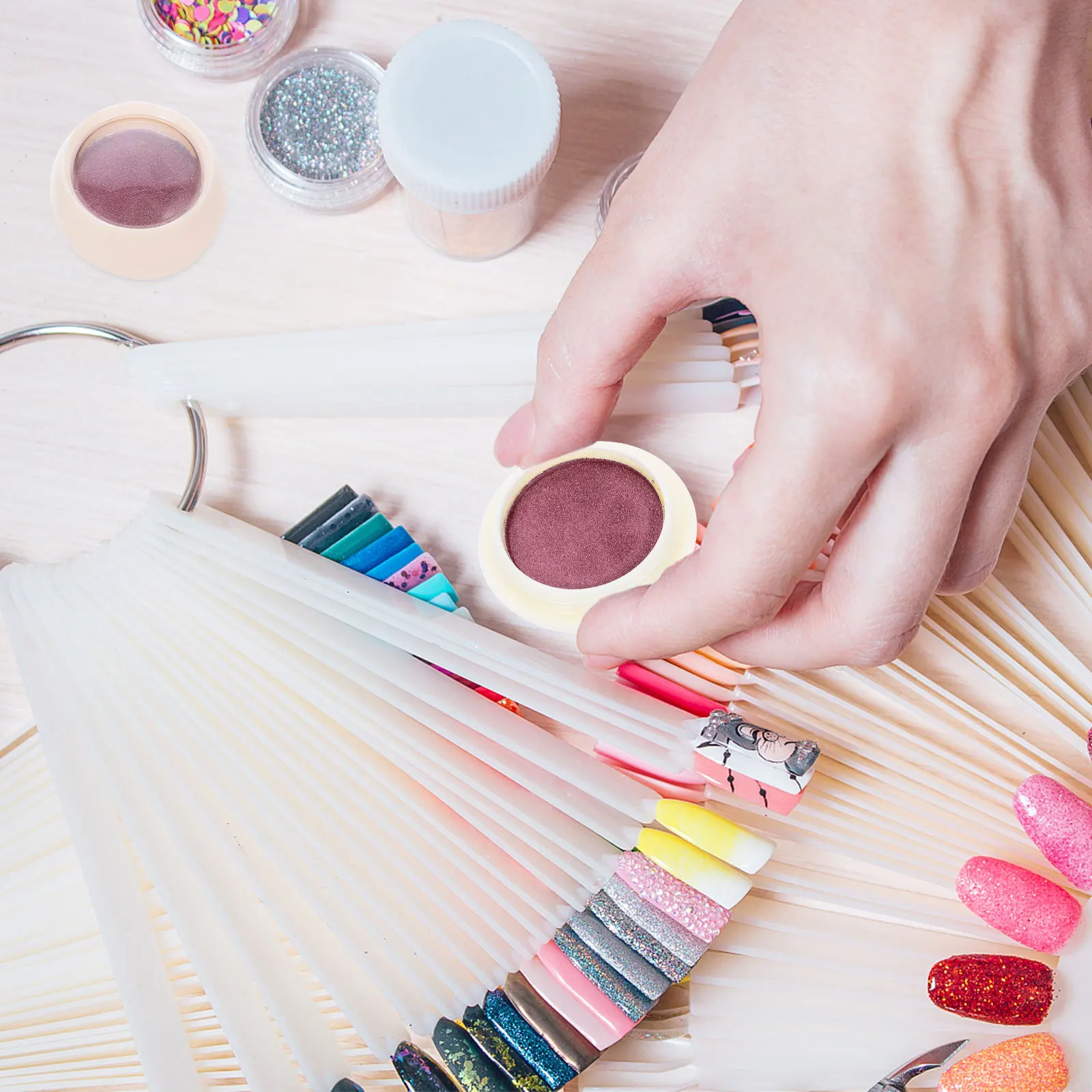 مسمار الفن مسحوق الصباغ بريق مرآة تأثير غرامة الملمس للنساء الأزياء DIY الحرف مسمار مسحوق يلمع للأظافر #6