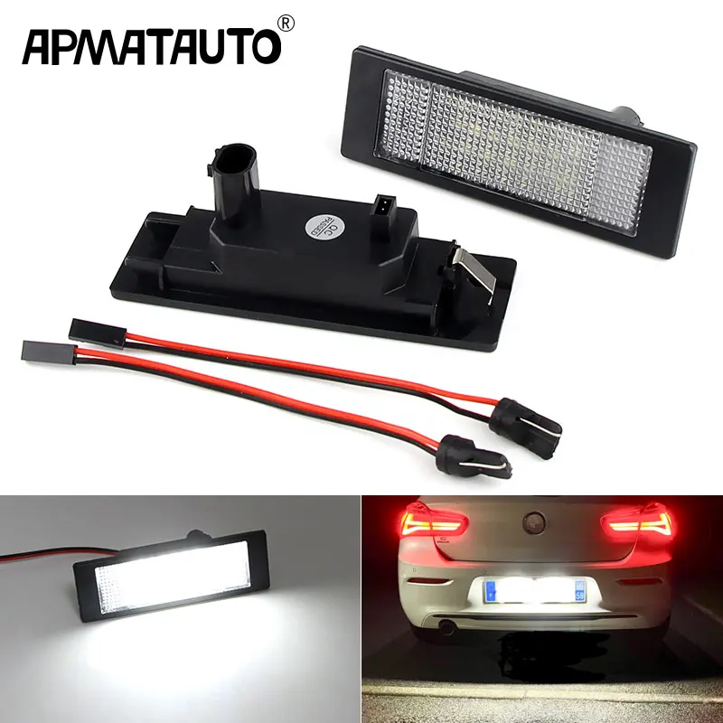 2Pc CANbus Led Number License Plate Lights For BMW E63 E64 E81 E85 E86 E87 650i M6 Z4 645Ci Car-Styling Led Replacement Lights