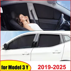 테슬라 모델 3 Y 주니퍼 하이랜드 2025-2020 차량용 측면 창문 햇빛 가리개 앞뒤 유리창 프라이버시 블라인드 캠핑용