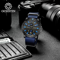 New OCHSTIN 2024 Creative Nylon Series Casual Simple Model Multifunction Quartz Movement Men's Quartz Watch Men's Watches