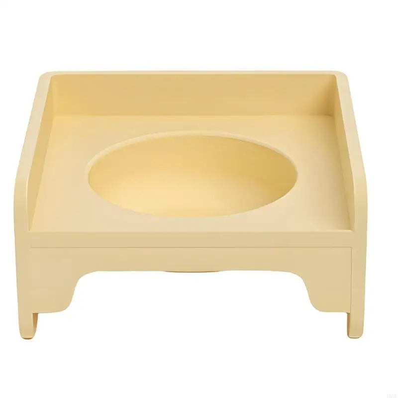 Raised Pet Feeder Dish NonSlip ABS Plastic Water Bowl for Pet Dog and Cats Feeding and Watering Accessories J0MC
