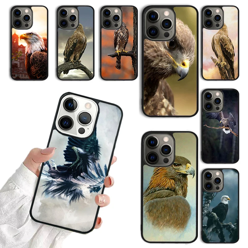 Eagle Hawk Bird Animal Phone Case For iPhone 16 15 14 13 12 Mini 11 Pro Max Plus X XS Max XR Cover Shell coque