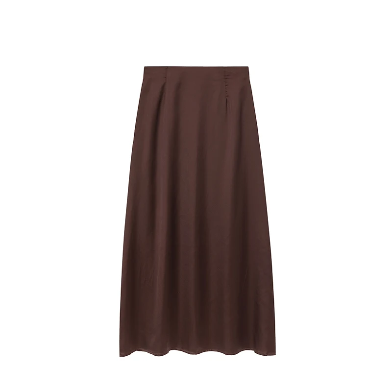Damen-Rock aus simuliertem Seidensatin im lässigen europäisch-amerikanischen Stil, Wickelrock für den grenzüberschreitenden Modehandel – Detail 27