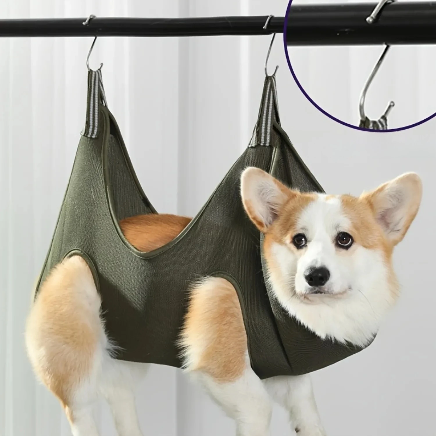 Pet grooming hammock, scratch resistant pet strap, suitable for cats and dogs, nail clippers, bath aids