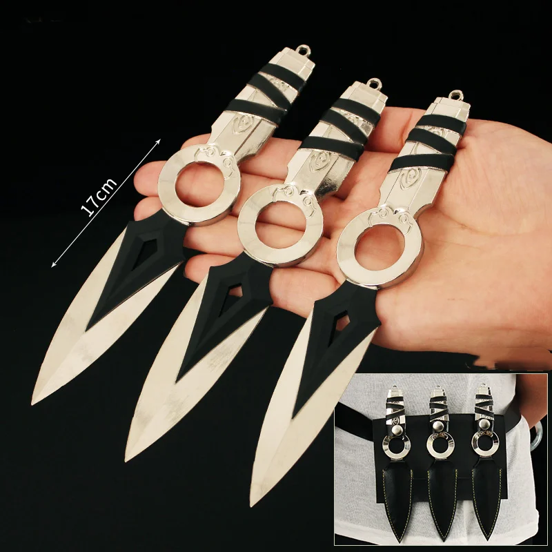 

Valorant Full Metal Weapon Jett Kunai Champions 2023 Kunai Gift Set of 3Pcs Samurai Sword Cosplay Katana Model Knife Gifts Toys