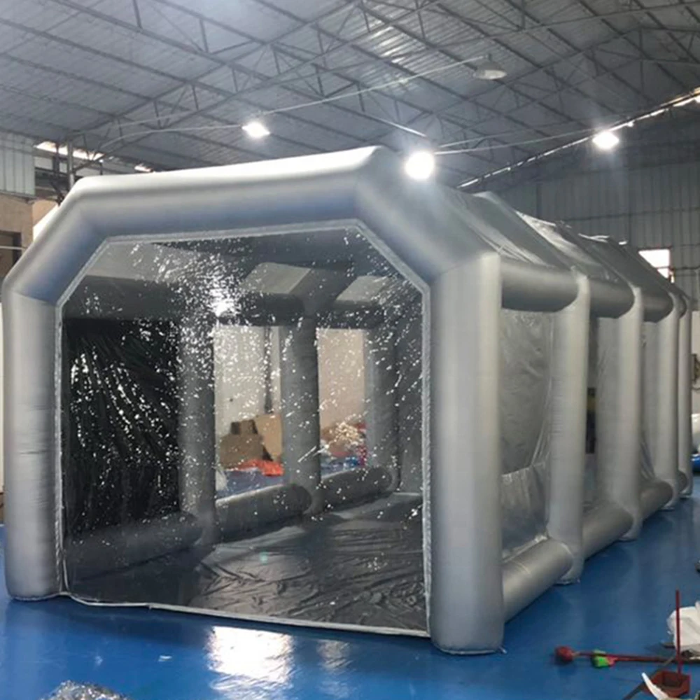 wholesale Movable Spray Inflatable Paint Booth Parking Tent Workstation Automobile Inflatable Spray Paint Tent with 2blowers