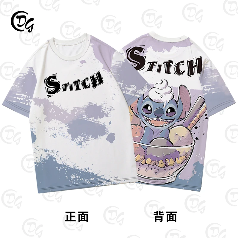 

Футболки с короткими рукавами и 3D принтом Disney Star Baby Stitch Stitch Stitch для мужчин и женщин, одежда для родителей и детей